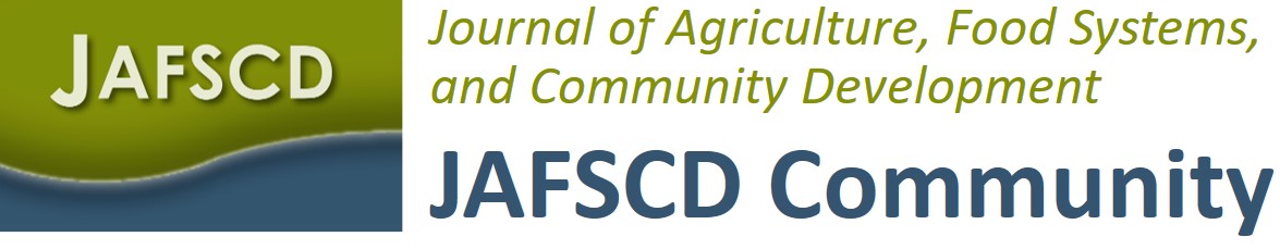 Journal of Agriculture, Food Systems, and Community Development